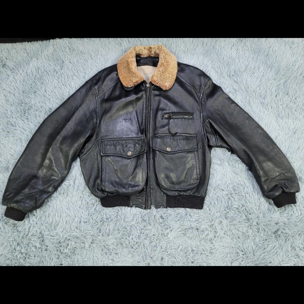 Vintage Appunti Di Piaggio Air force pilot jacket genuine leather Italy brand